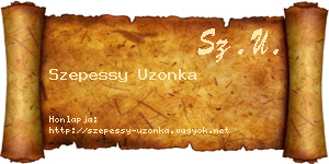 Szepessy Uzonka névjegykártya